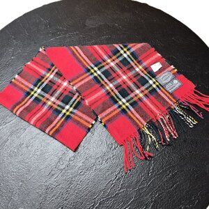 VTG Royal Stewart Wool Scarf Eaton European Collection Preppy Lauren Holiday Ivy